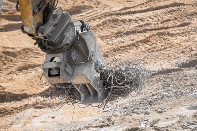 View of working at construction site