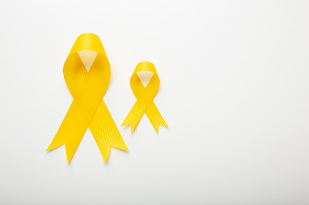 View of yellow ribbons