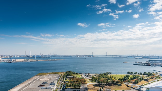 Vista della baia di yokohama