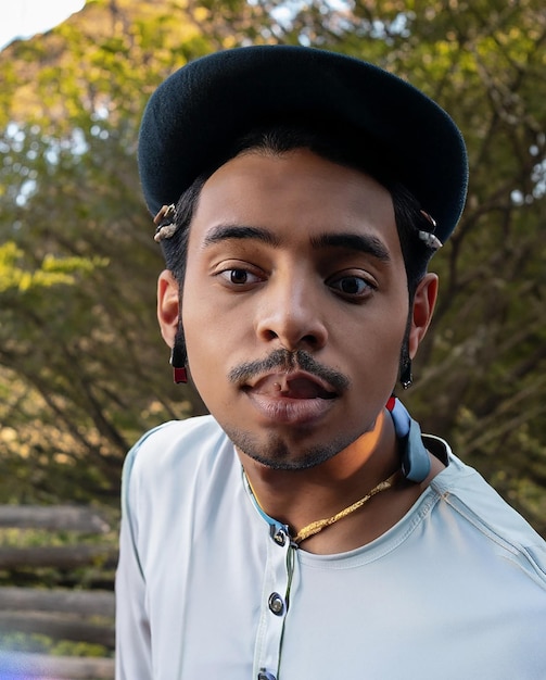 view of a young man in a lowangle pose