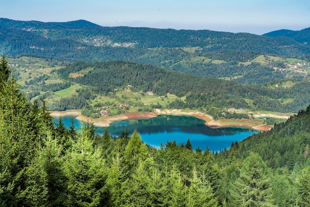 View at Zaovine lake in Serbia