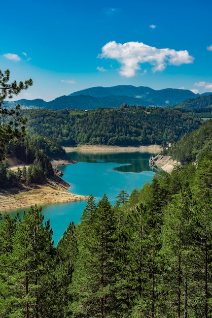 View at Zaovine lake in Serbia