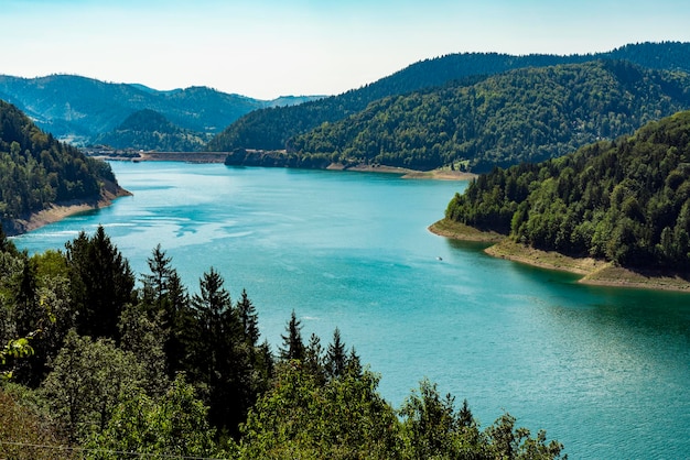 View at Zaovine lake in Serbia