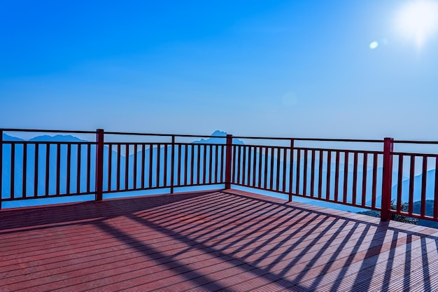 The viewing platform on the mountain