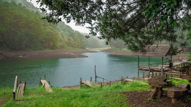 Viewpoint With Lake Mountain Scenery