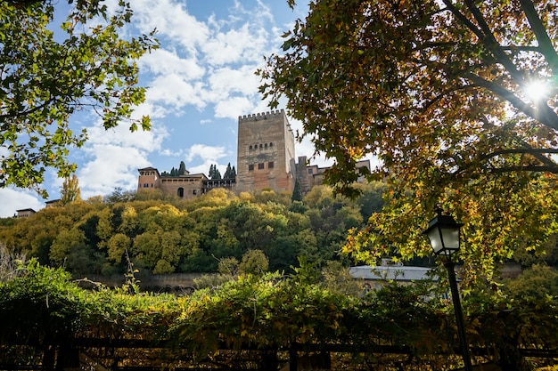 Views of the Alhambra in Granada from the AlbaicÃ­n neighborhood