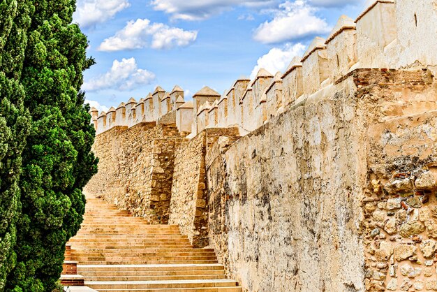 Views of the beautiful Monumental Complex of La Alcazaba in Almeria Spain