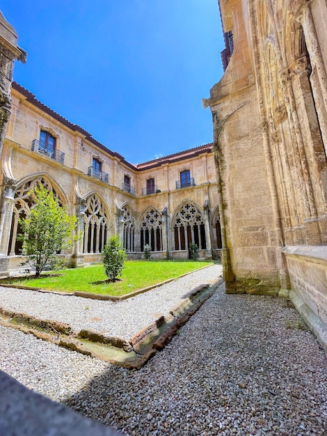 Views of the interior of Oviedo Cathedral, located in Asturias, North of Spain.