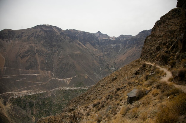 Views of Tapay town during a walk through the Colca Canyon in Peru