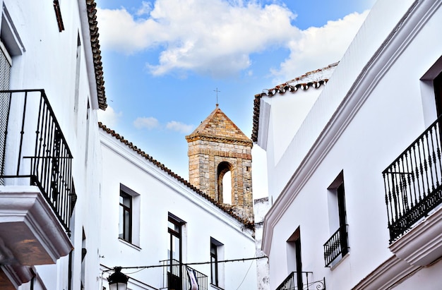 Вид на город Вехер-де-ла-Фронтера. Маршрут белых деревень Кадиса, Андалусия.