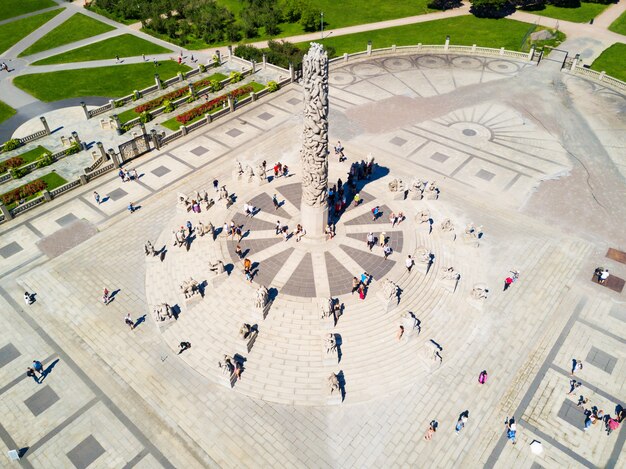 Vigeland 조각 공원 또는 노르웨이 오슬로의 Vigelandpark.