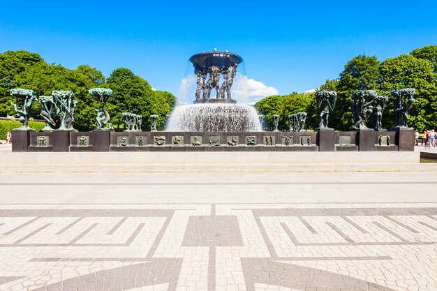 Vigeland 조각 공원 또는 노르웨이 오슬로의 Vigelandpark.