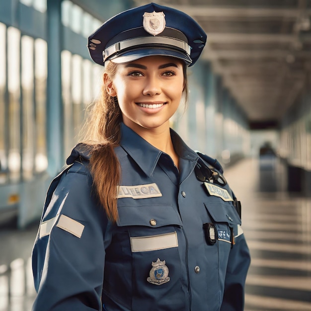 Vigilant Patrol Handsome Police Officer in Action