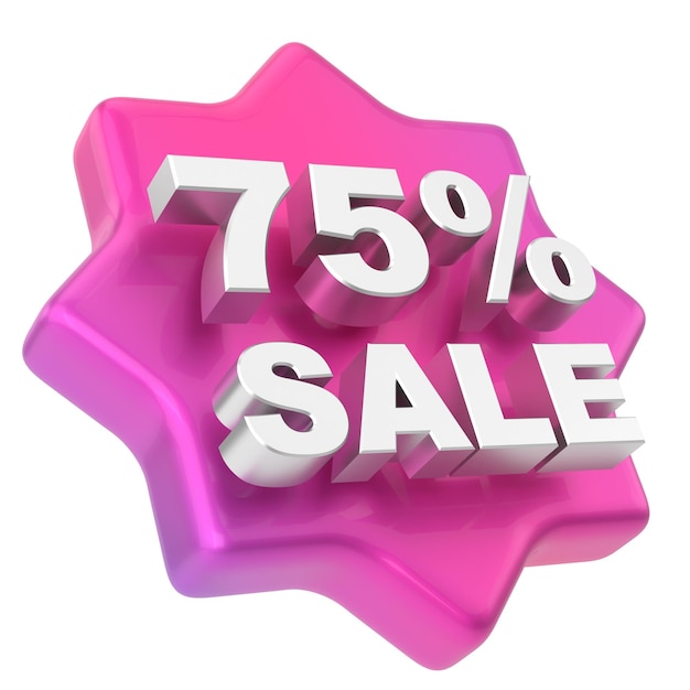 Vijfenzeventig procent verkoop 75 verkoop Verkoopbadge
