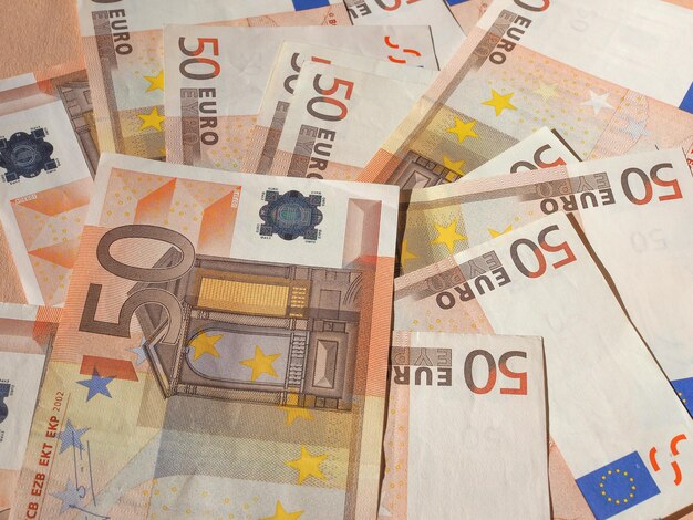 Vijftig Euro bankbiljetten munteenheid van de Europese Unie