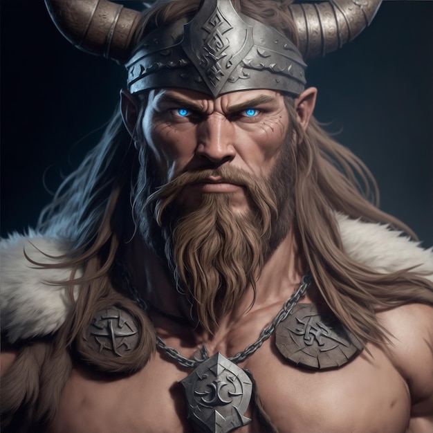 Viking as a barbarian from dungeons and dragons