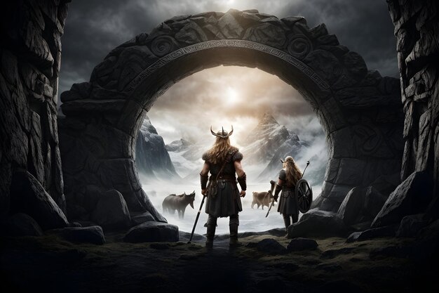 Premium AI Image | Viking Background Leonardo AI