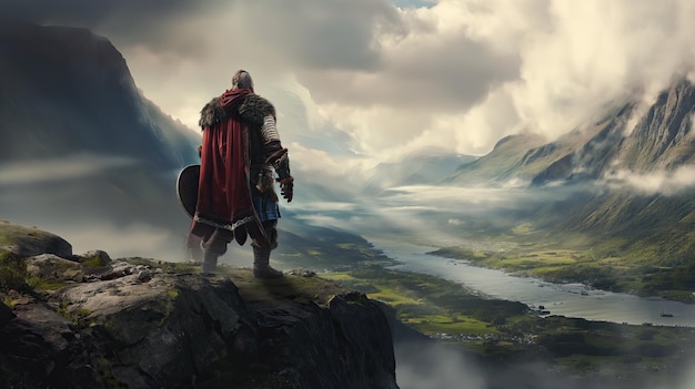 Viking Kings Epic Fjord Scene Mythological Warriors in a Cinematic Norse Battle Adventure