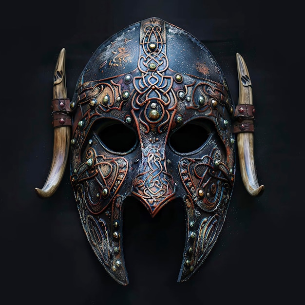 Vikingmasker met baardontwerp