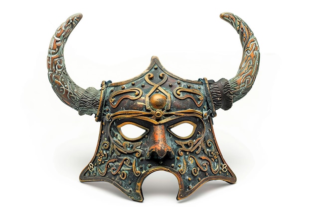 Vikingmasker met horens en baard