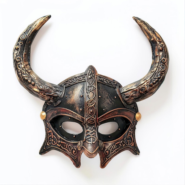 Vikingmasker met horens en baard