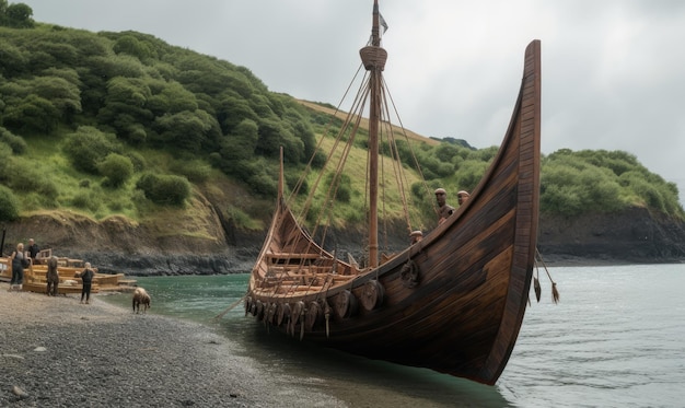 The vikings gathered their weapons as they landed Creating using generative AI tools