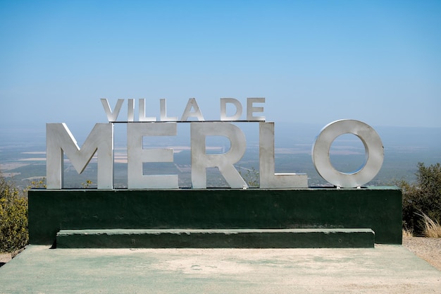 Villa de Merlo San Luis Argentina Welcome sign