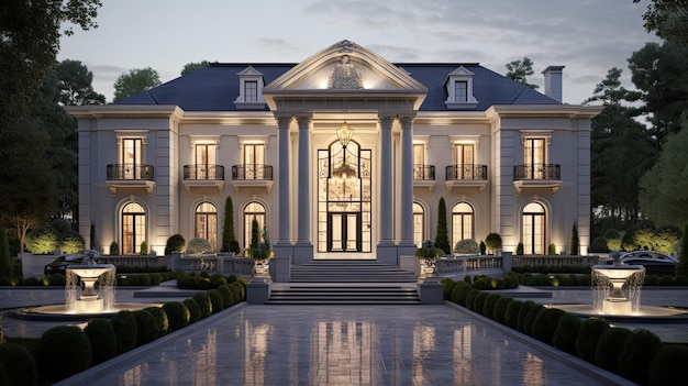 Villa luxury house building