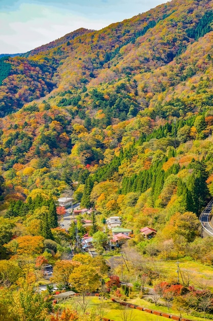 Photo a village between the 8000 mountains shooting location gunma prefecture