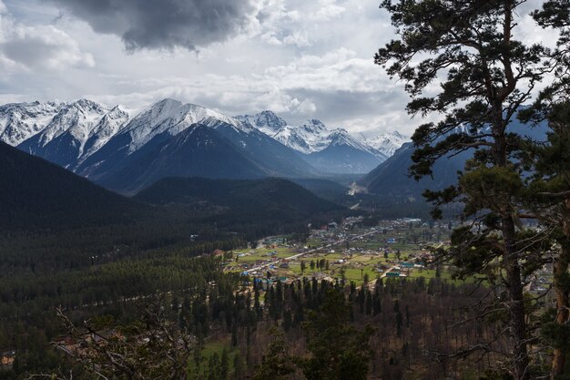 Village Archyz in Caucasian mountains