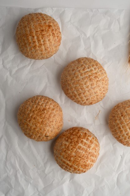 Village bread Round bread Bread showcase Bakery