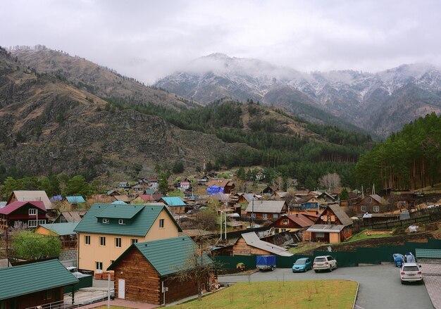 The village of Chemal in the Altai mountains