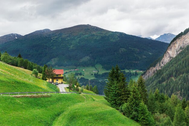 Village in the Dolomites in Italy