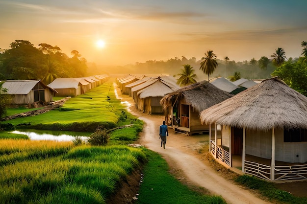 A village in the jungle of sri lanka