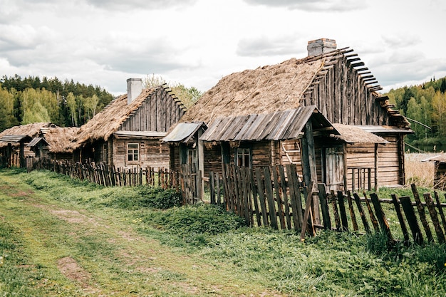 Village landscape in summer days