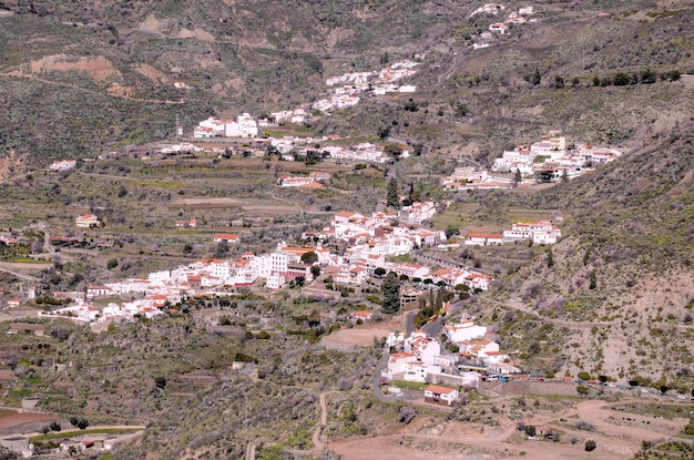 Villaggio in montagna a gran canaria nelle isole canarie spagnole.