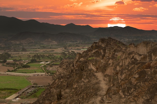 Village in the mountains of Peru