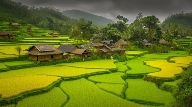 A village in the mountains of sapa