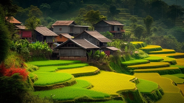 A village in the mountains of sapa