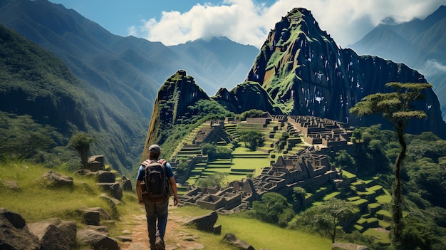 Village Nestled in the Middle of a Mountain