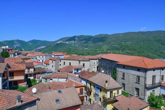 Photo the village of santangelo le fratte in basilicata italy