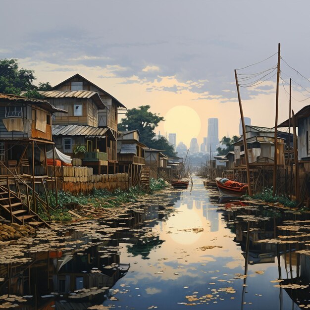 ArtStation - Chao Chi Slums, Rebecca Hu | Digital art illustration,  Environment concept art, Building illustration