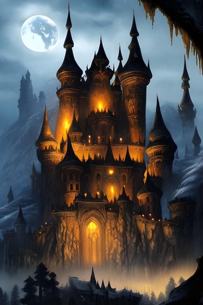 Vimpire Dracula castle 3d render