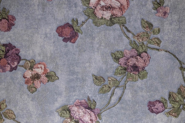 Vinatge tapestry background texture with floral ornament