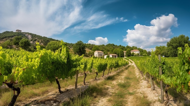 Photo vineyard in the french countryside