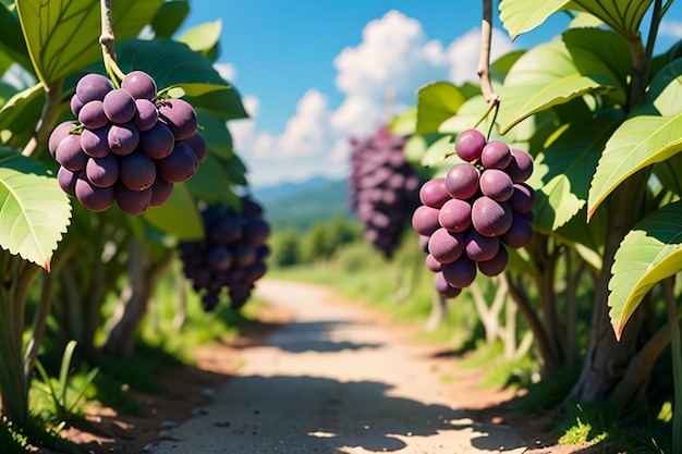 Виноградник лозы вино фрукты обои фон красивая окружающая среда пейзажи