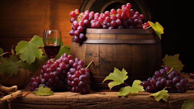 Vineyard wine grape background