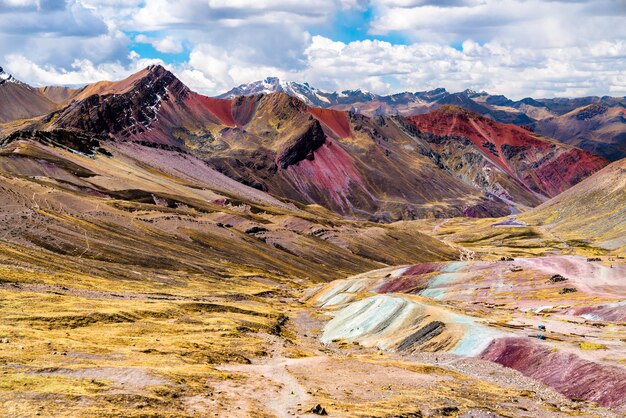 Vinicunca rainbow mountain in peru