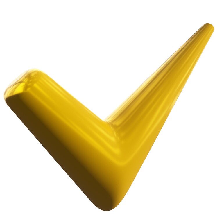 Foto vink 3d geïsoleerd tekensymbool aan