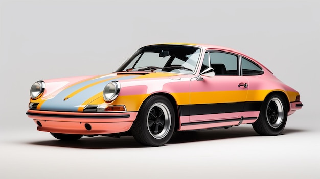 винтаж 1969 Porsche 911 AIпроизведенное искусство